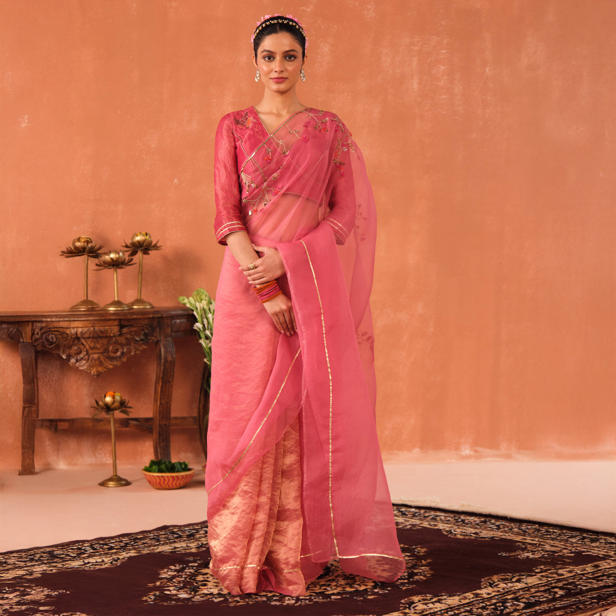 Pankhuri Organza Sari