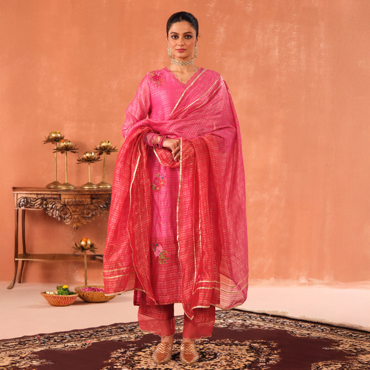 Reva Chanderi Kurta Set
