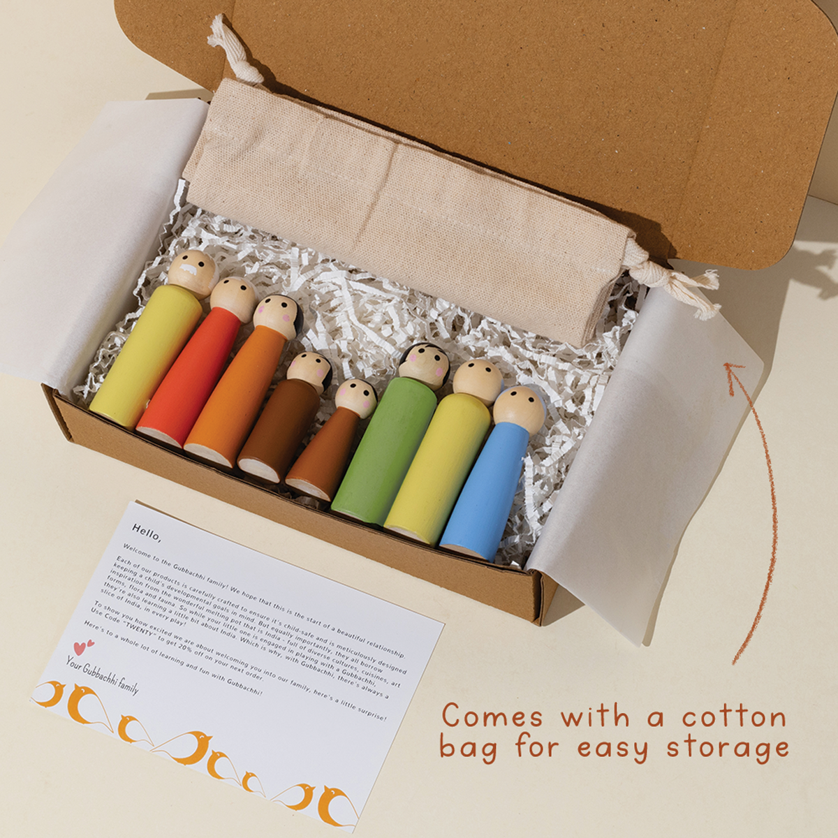 Kutumba Wooden Peg Dolls