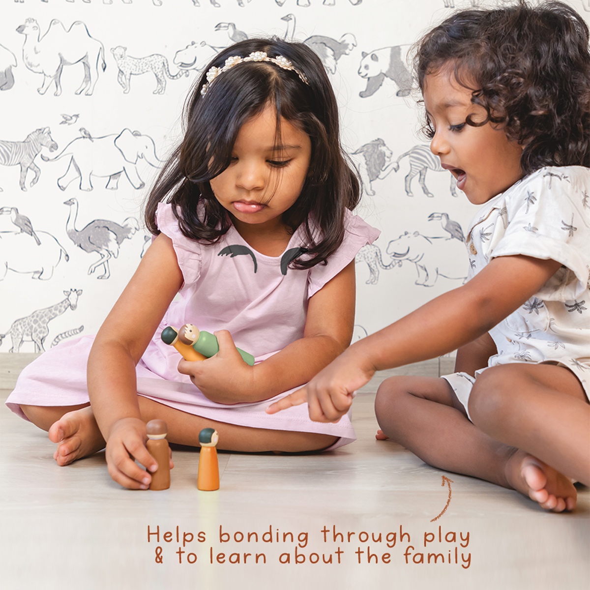 Kutumba Wooden Peg Dolls