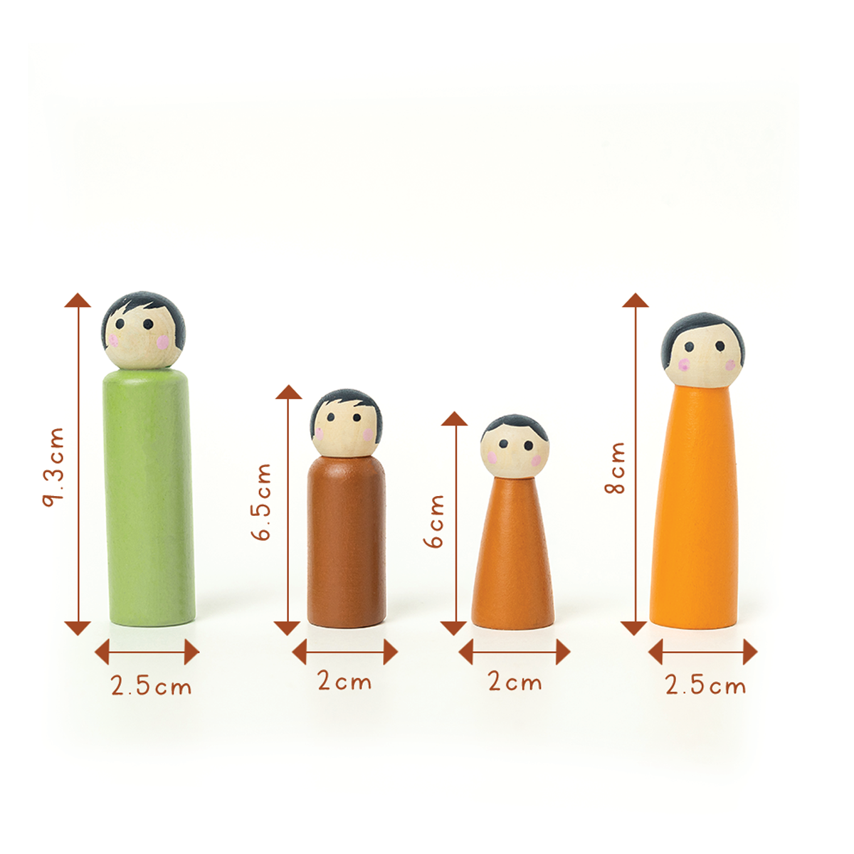 Kutumba Wooden Peg Dolls