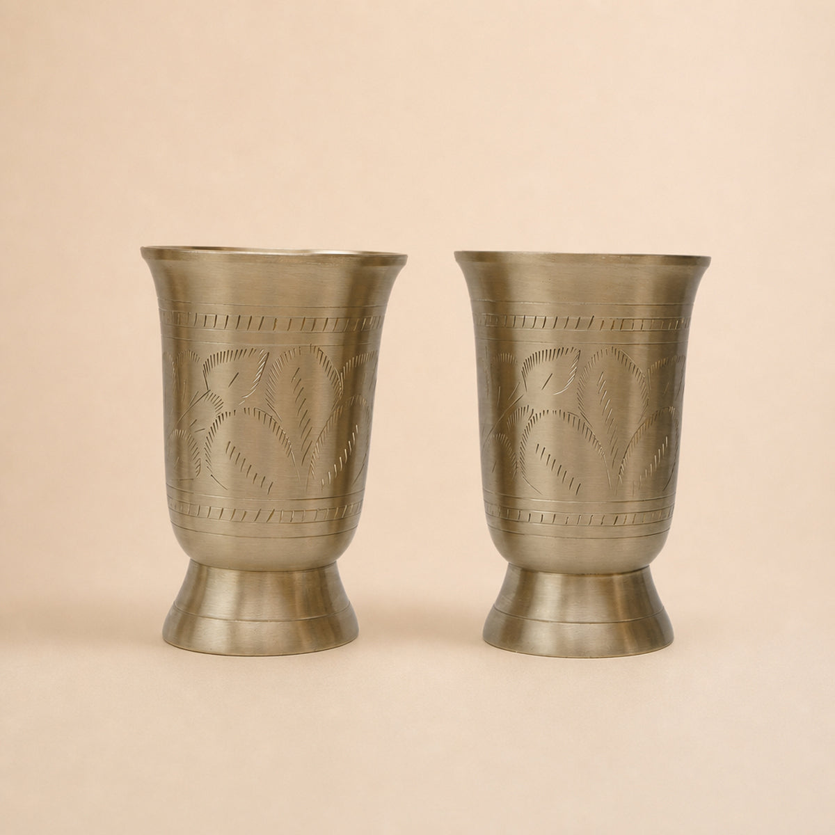 Petal Brass Tumbler - Tall | Set of 2