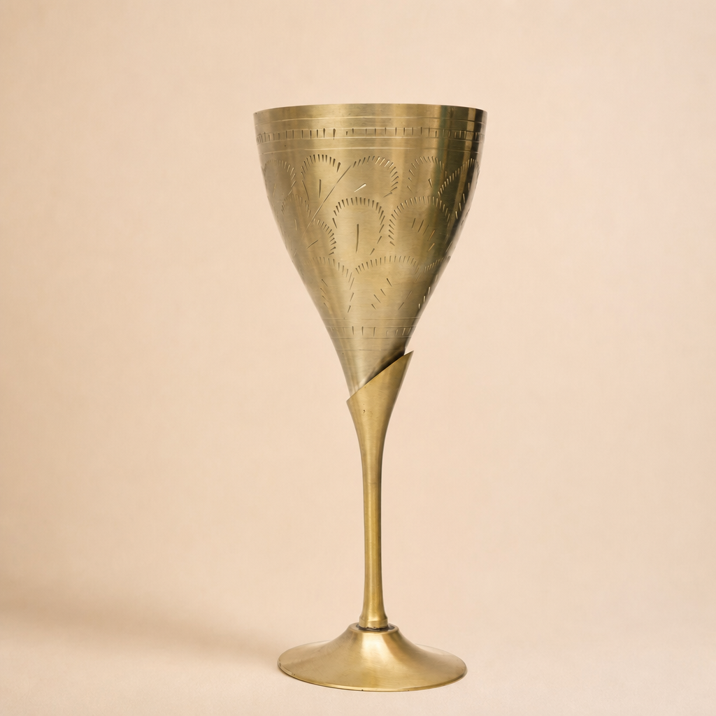 Stem Brass Goblet | Set of 2