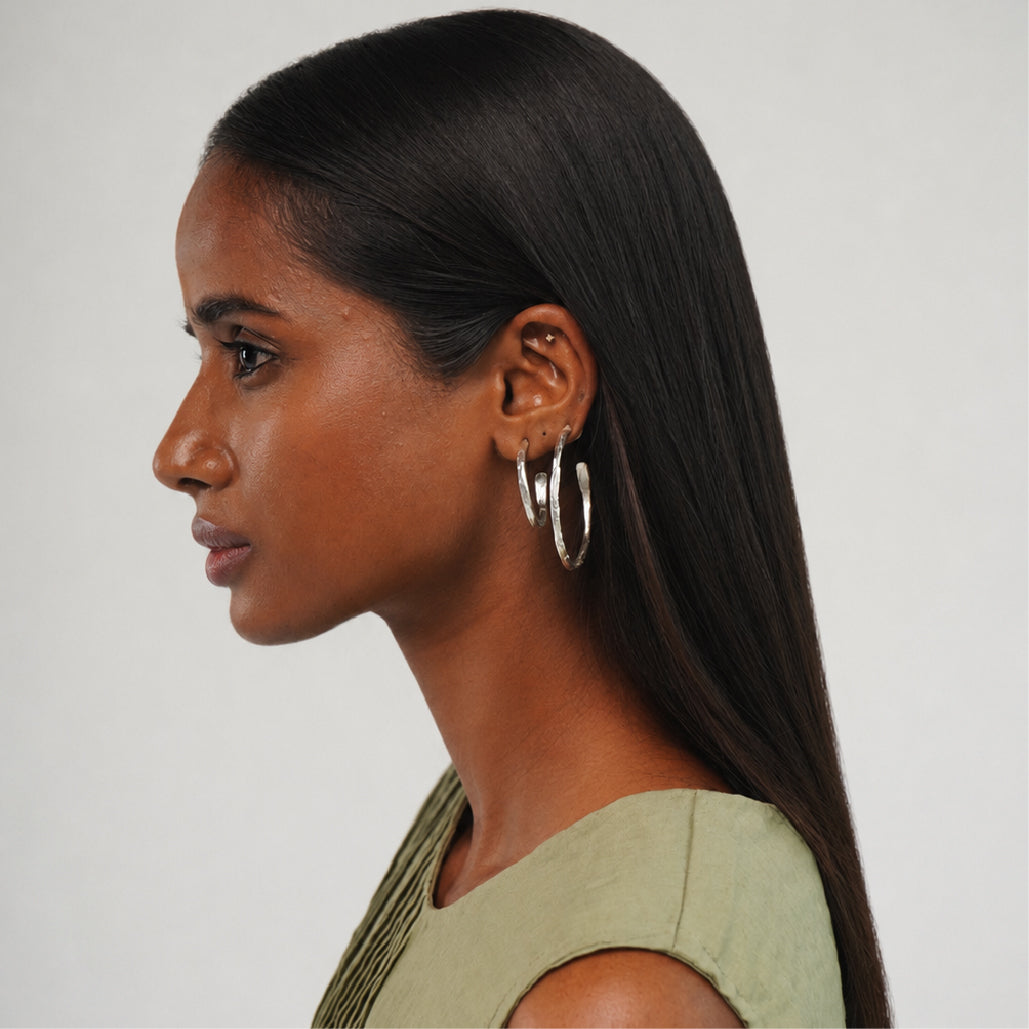 Halo Hoops (Small) - Silver