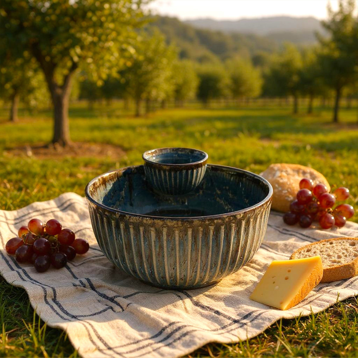 Pebble Ridge Chip and Dip Bowl