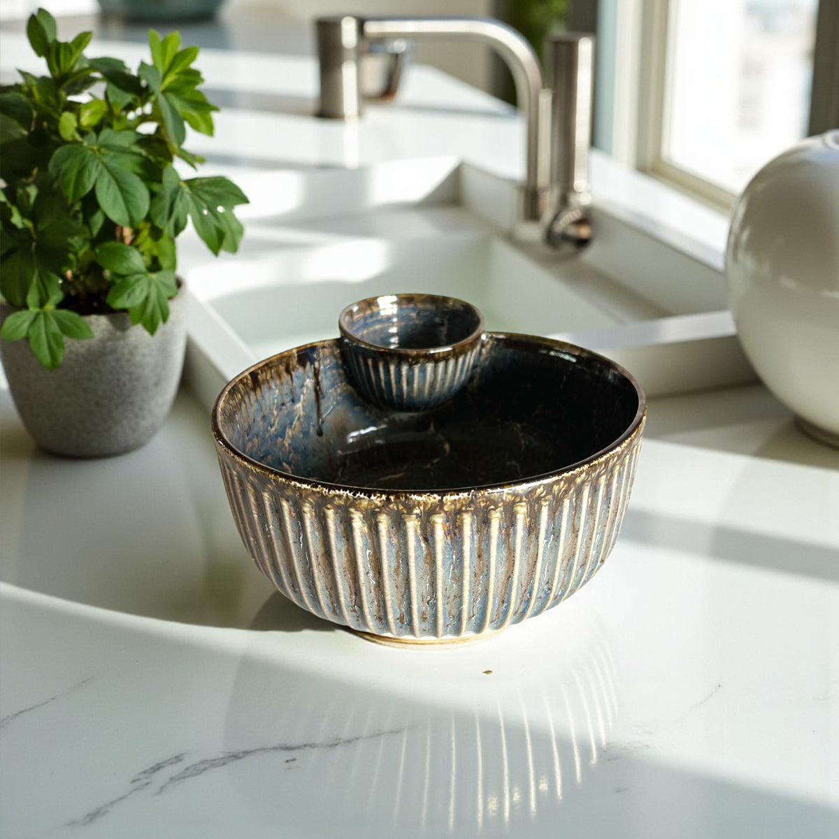 Pebble Ridge Chip and Dip Bowl