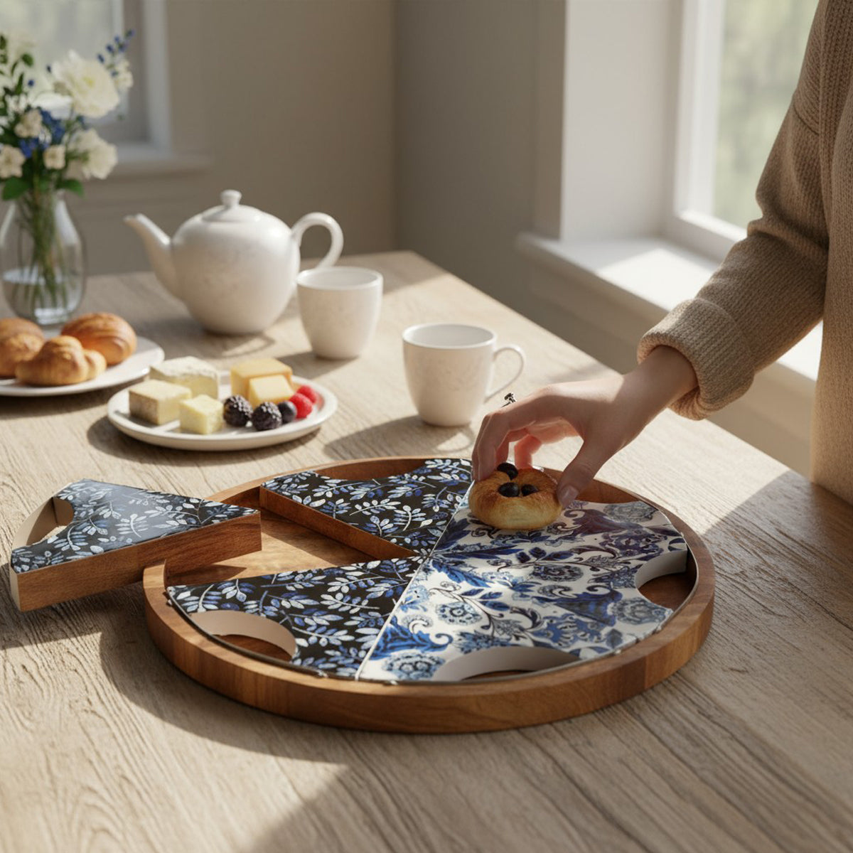 Indigo Petal - Pizza Slice Platter