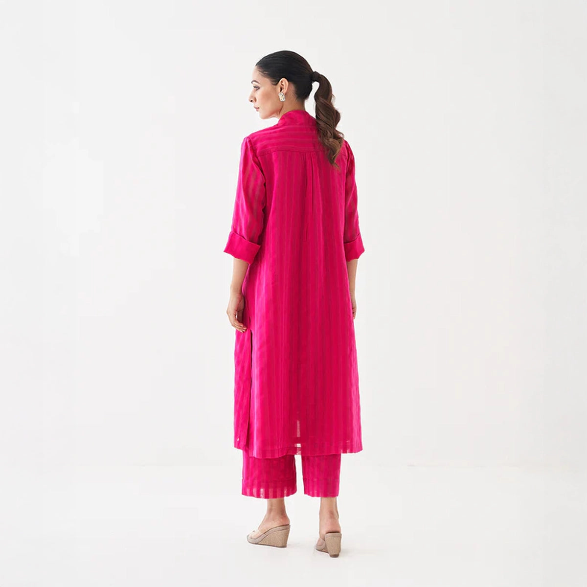 The Royal Rani Silk Chanderi Ensemble with Waterfall Scarf