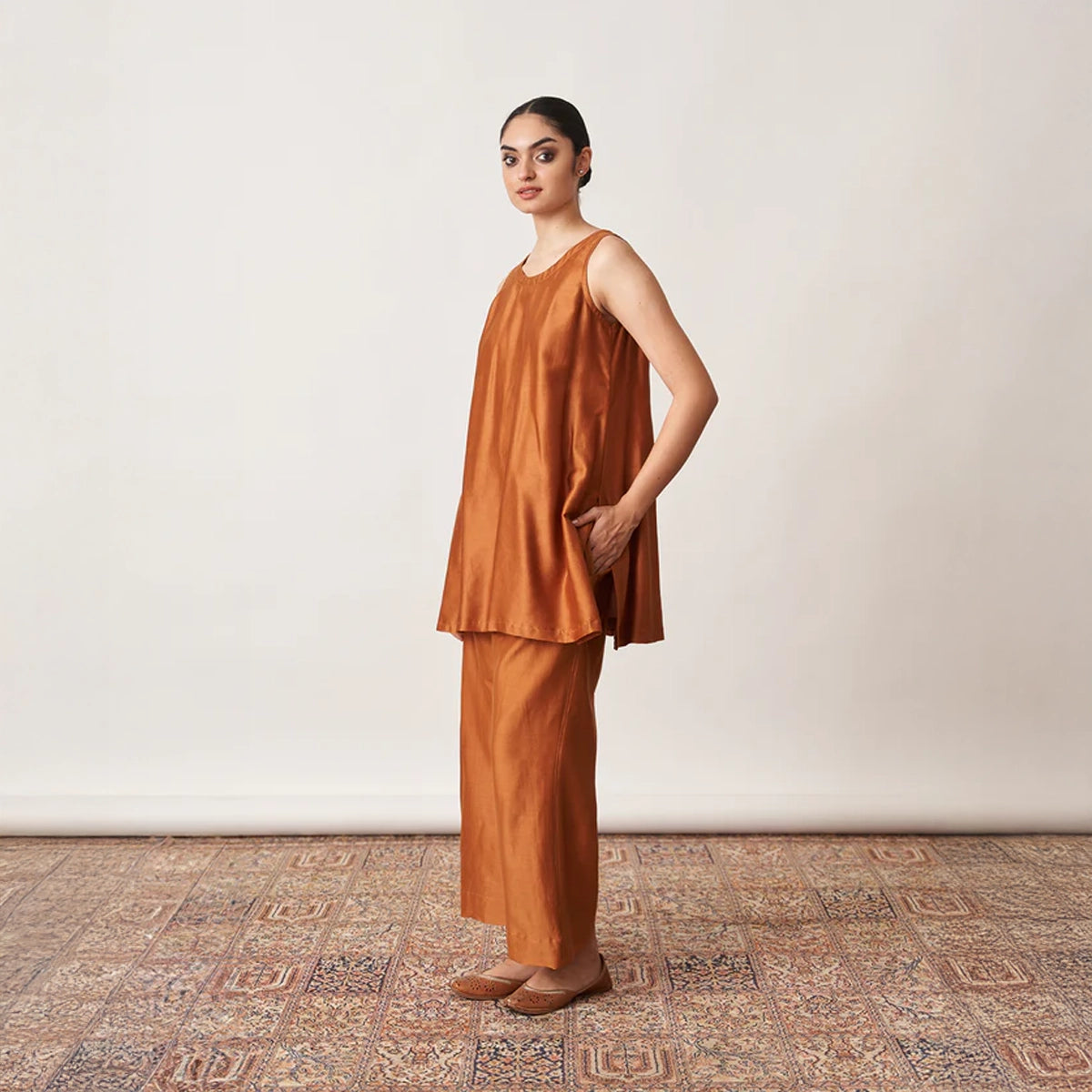 The Bronze Silk Chanderi Ensemble