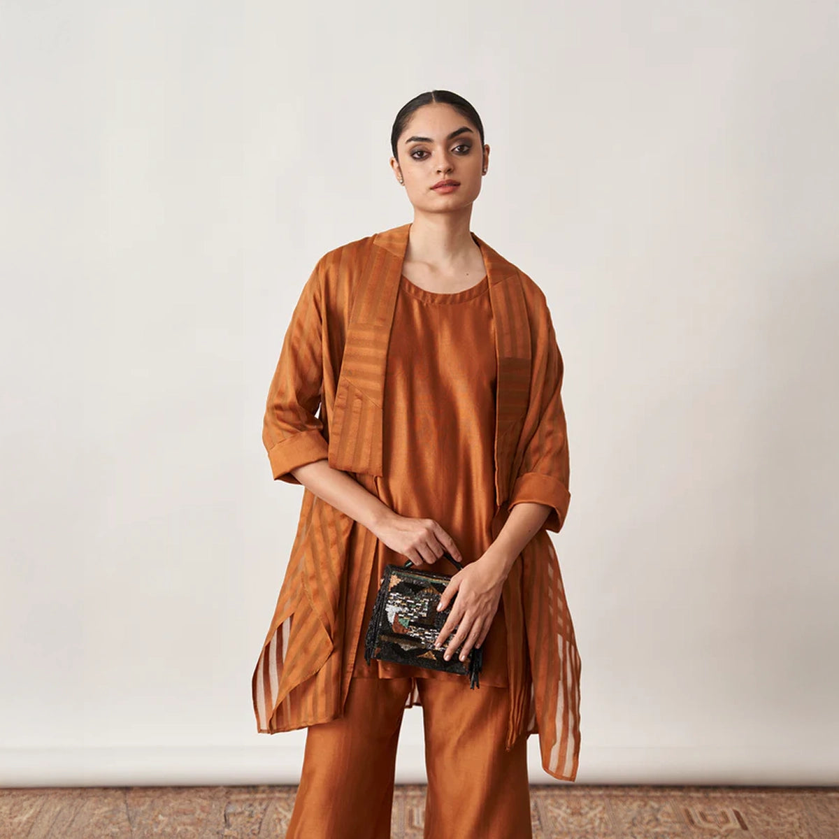 The Bronze Silk Chanderi Ensemble