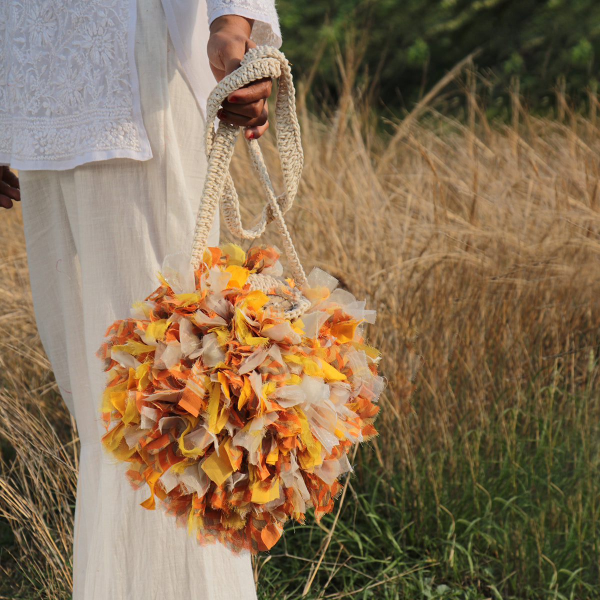 Round Katran Crochet Sling Bag